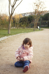 Little girl in park