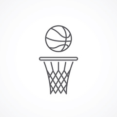 Basketball line icon