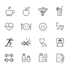 Health Icons and Wellness Icons