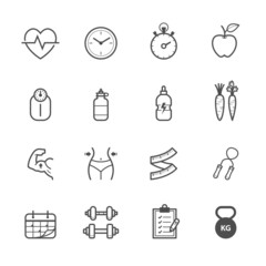 Fitness Icons and Health Icons