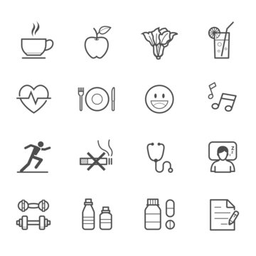 Health Icons and Wellness Icons
