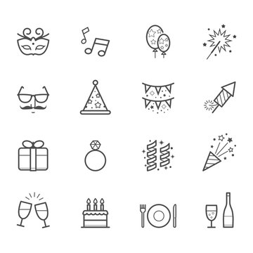 Celebration Icons and Party Icons