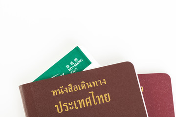 Passport Thailand for travel concept on white background