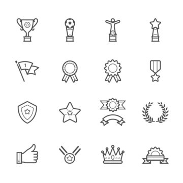 Trophy, Prize and Awards Icons