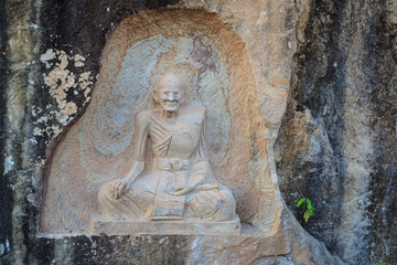 Fototapeta na wymiar SAKONNAKORN THAILAND - NOVEMBER 28: The famaus monk names 