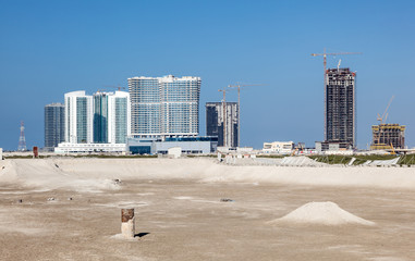 Construction site in Abu Dhabi, United Arab Emirates