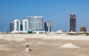 Crédence de cuisine en verre imprimé moyen-Orient Construction site in Abu Dhabi, United Arab Emirates
