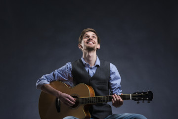 Young guitar player