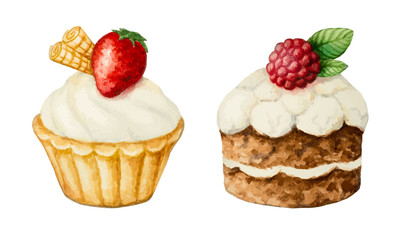 Hand painted watercolor сake.