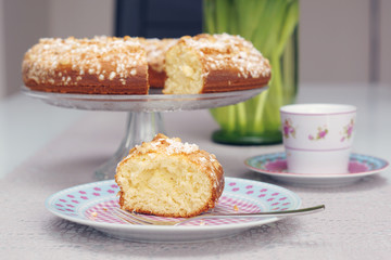 Ciambellone ricotta e pinoli