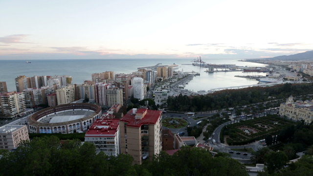 Malaga with Port and Placa de Torros