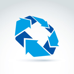 Vector abstract 3D  icon, abstract symbol, design element.