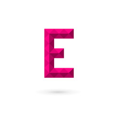 Letter E mosaic logo icon design template elements