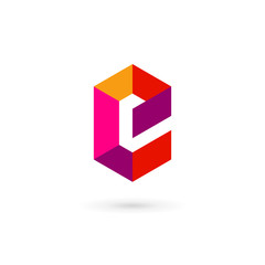 Letter E mosaic logo icon design template elements