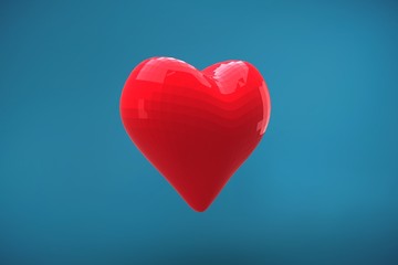 Fototapeta na wymiar Red heart shaped balloon