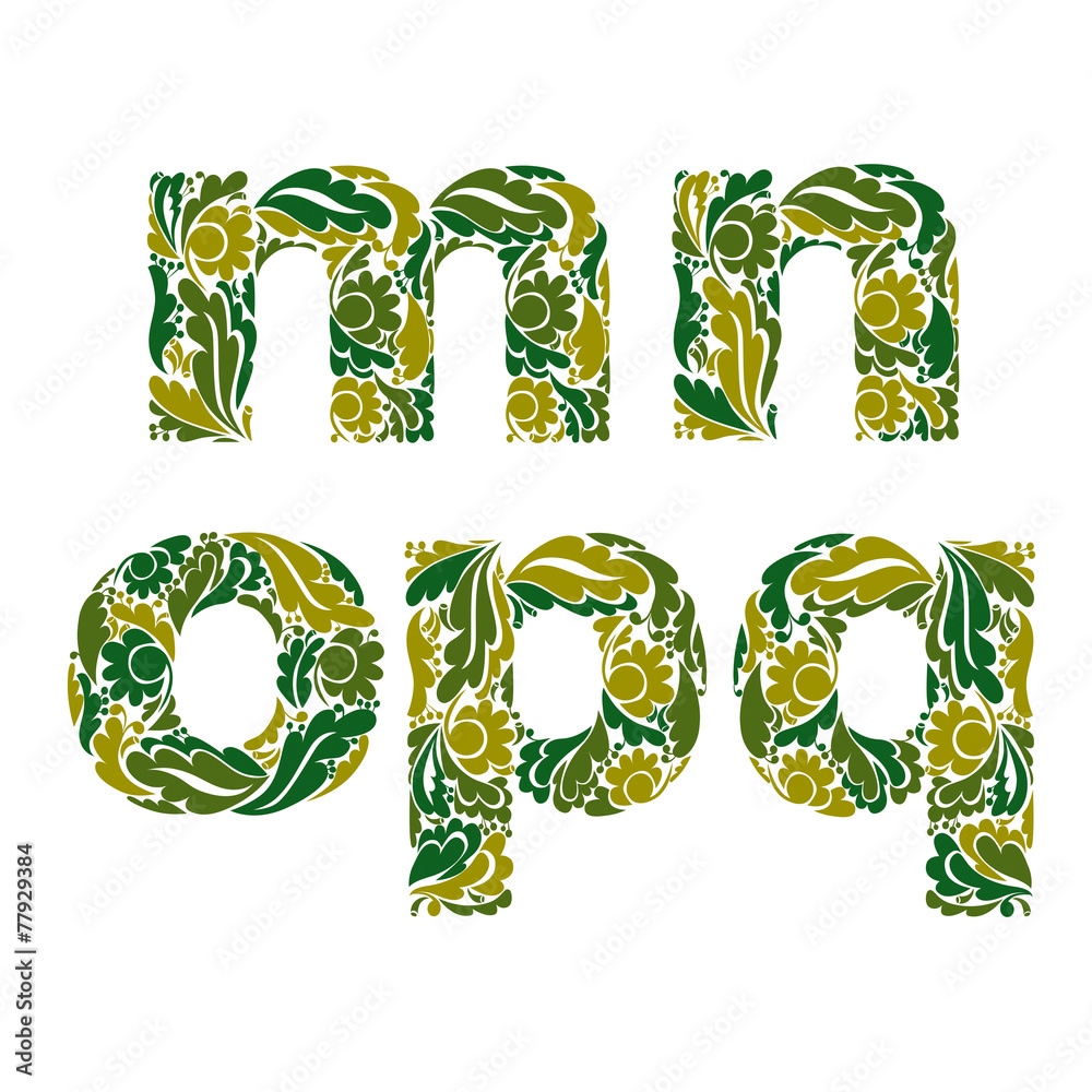 Fototapete decorative typescript with natural spring pattern. flowery alpha