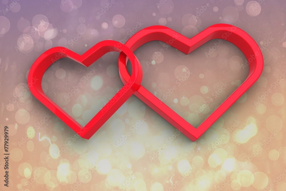 Poster composite image of linking hearts