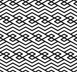 Monochrome visual abstract textured geometric seamless pattern.