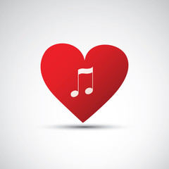 I Love Music - Icon Design Template