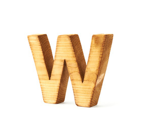 Capital block wooden letter isolated