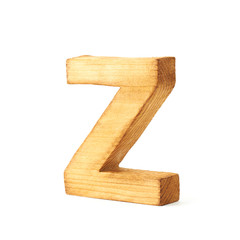 Capital block wooden letter isolated