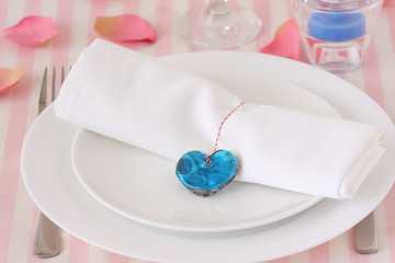 Valentines day table setting