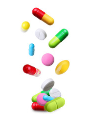 Pills isolated on white