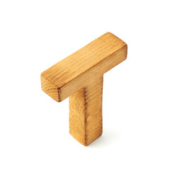 Capital block wooden letter isolated