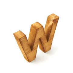 Capital block wooden letter isolated