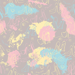 Shoes and blots seamless pattern.Wallpaper.