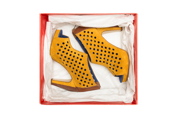 high heel shoes in box