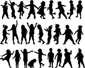 children silhouettes