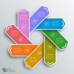 Infographics Vector Background 8-Step Process