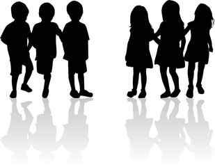 children silhouette