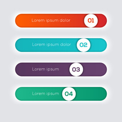 Fototapeta premium Vector colorful text box, trendy colors