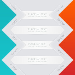 Vector colorful text box, trendy colors