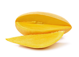 Ripe mango isolated on white background