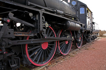 Fototapeta na wymiar Old locomotive in Mora. Sweden