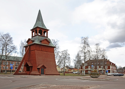 Belfry of the church of the Archangel Michael in Mora. Sweden