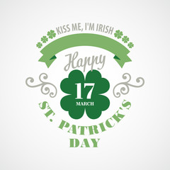 Typography St. Patrick's Day. Vector illustration
