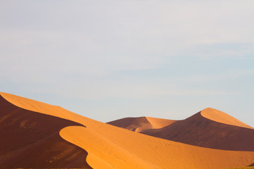 Fototapeta na wymiar Curving dunes of Sossusvlei