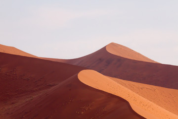 Fototapeta na wymiar Changing landscape of sand, Sossusvlei