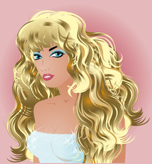 Beautiful sexual bride, vector illustration