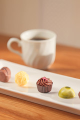 デザートのチョコレート