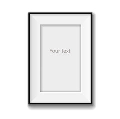 Picture frame  isolated on white background.  illustration
