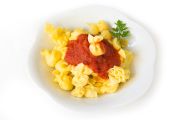 Sacchettini al sugo, italian pasta