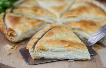 Tiropita - Greek pie made of Filo dough with cheese