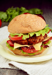 Homemade tasty sandwich