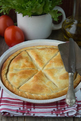 Tiropita - Greek pie made of Filo dough with cheese