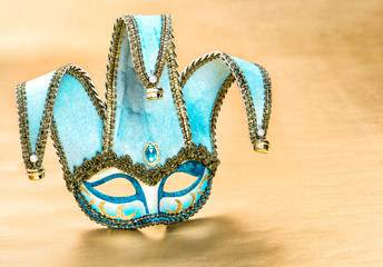 Venetian carnival mask harlequin. Festive decoration